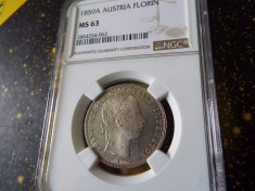 AUSTRIA - 1 FLORIN 1859 A MS 63 NGC UNC foto