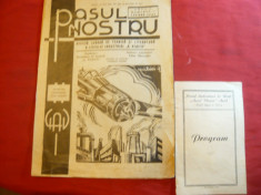 Revista Pasul Nostru -a Liceului A.Vlaicu Arad 1945 + Program teatru Liceu foto