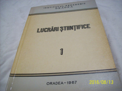 lucrari stiintifice- vol I- 1967 foto