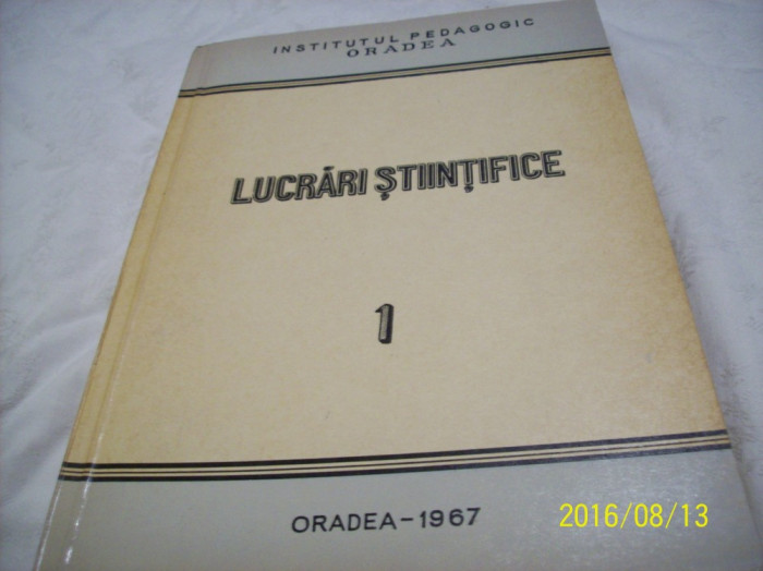 lucrari stiintifice- vol I- 1967