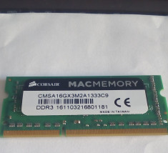 Memorie RAM DDR3 laptop CORSAIR 8 GB 1Rx8 PC3 10600 la 1330 Mhz foto