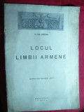 H.Dj Sirunii - Locul Limbii Armene - Ed. 1941 Tipografia Carpati ,16 pag.