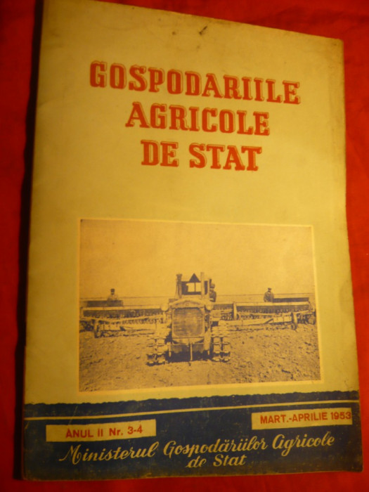 Revista Gospodariile Agricole de Stat 1953 , Portret Stalin la moartea sa , 68 p