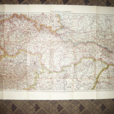 Harta Cehoslovaciei -Flemming Generalkarten ,cca.1920 ,1:1000 000