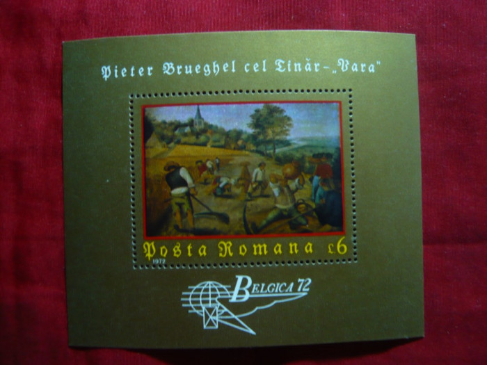 Colita Romania - Belgica -Pictura Brueghel 1972