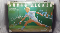 BORIS BECKER - GEANTA VINTAGE - WIMBLEDON 1985 - SUPERSTARS &amp;amp; PUMA - 45X32X8 CM foto