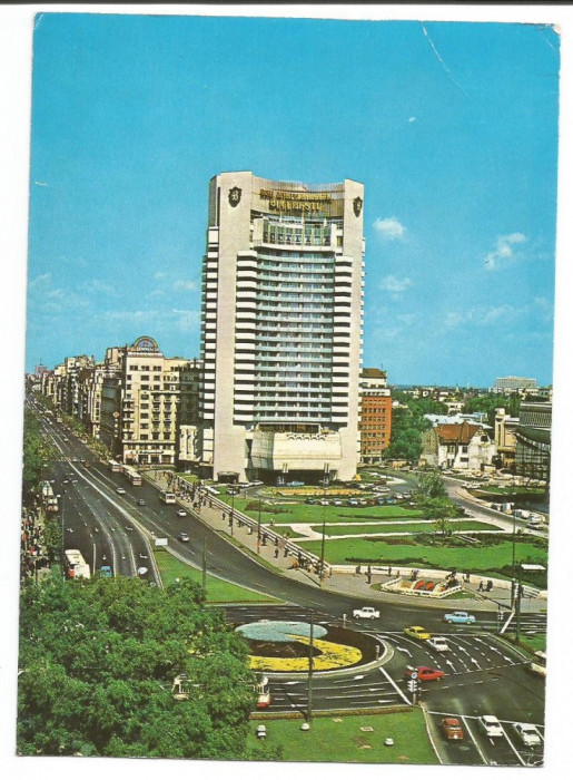@carte postala(cod 413/76) -BUCURESTI-Hotel Intercontinental