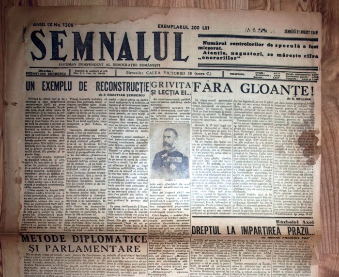 ZIAR VECHI SEMNALUL 31 AUGUST 1945