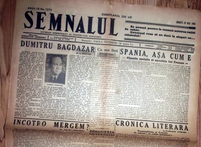 ZIAR VECHI SEMNALUL 20 IULIE 1946 foto