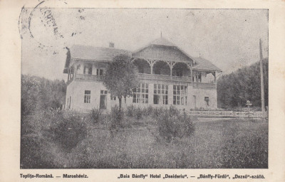 TOPLITA , TOPLITA ROMANA , BAIA BANFFY HOTEL DESIDERIU , CIRCULATA 1928 foto