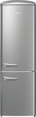 Combina frigorifica Gorenje Old Time ORK192X, FrostLess, 326 l, Clasa A++, 194 cm, Argintiu foto