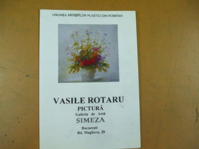 Vasile Rotaru pictura pliant expozitie Bucuresti Simeza 1997 foto