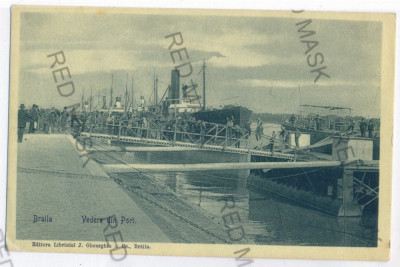 2568 - BRAILA, Harbor, Romania - old postcard - used - 1910 foto