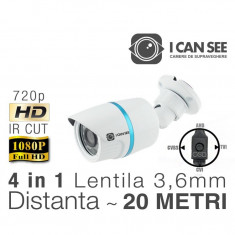 ICSS-UHD2400S, UHD 4 in 1, Rezolutie Full HD, Senzor SONY EXMOR, IR CUT, 24 IR, Lentila 3,6mm, Night Vision 20M, Meniu OSD foto