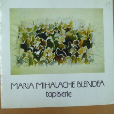 Maria Mihalache Blendea tapiserie catalog expozitie Bucuresti Orizont 1983