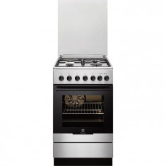 Aragaz Electrolux EKM51351OX, Mixt, 4 Arzatoare + 1 electric, Clasa A, 50 cm, Inox foto