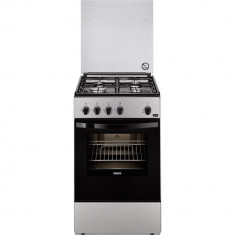 Aragaz Zanussi ZCG51041SA, Gaz, 4 Arzatoare, 50 cm, Silver foto