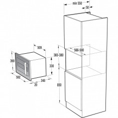 Cuptor cu microunde incorporabil Gorenje Ora Ito BM6250ORAW, 23 l, 900 W, Alb foto