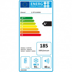 Congelator Zanussi ZFT11104WA, 91 l, Clasa A+, 3 rafturi, H 85 cm, Alb foto