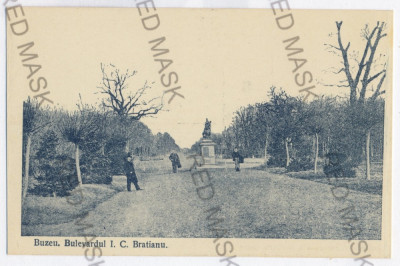 2119 - BUZAU, Park, Romania - old postcard - unused foto