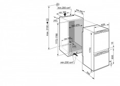 Combina frigorifica incorporabila Liebherr ICBN 3314, 242 l, Clasa A++, H 179 cm, Alb foto