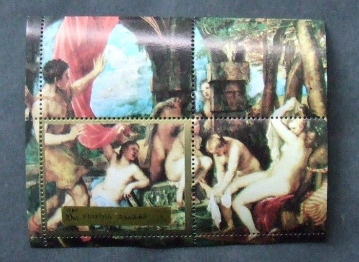 FUJEIRA 1972 - PICTURA NUDURI TITIAN, 1 S/S NEOBLITERATA - F 050