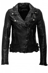 Geaca de Piele Dama Freaky Nation Neagra Glory foto