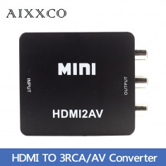 Adaptor Convertor HDMI la RCA, AV, IUNIE 2016, Audio Video, Factura Fiscala foto