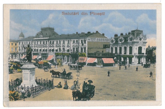 2841 - PLOIESTI, Market - old postcard, CENSOR - used - 1917
