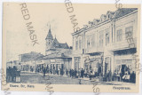2154 - BUZAU, street, shops - old postcard - unused, Necirculata, Printata