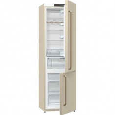 Combina Frigorifica Gorenje NRK621CLI, 363 l, Clasa A+, H 200 cm, Crem foto