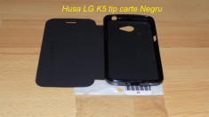 Husa LG K5 tip carte Negru foto