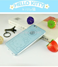 husa silicon hello kitty si sclipici iphone 6 plus , 6s plus - albastru foto