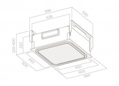 Hota OPTIONAL MODULE UP INOX/A/50, Putere de absorbtie 464 mc/h, Inox foto