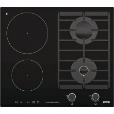 Plita incorporabila Gorenje ITG623USC, Mixta, 4 Arzatoare, Sticla neagra foto