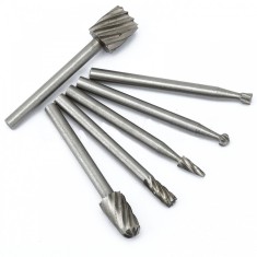 FREZA CNC set de 6 freze ptr. metal lemn plastic din carbura tungsten foto