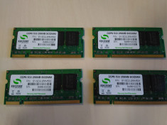 Pachet Memorie RAM Laptop SYCRON 256MB 4 buc. total 1GB SODIMM DDR2 533MHz foto