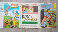 LOT TREI ALBUME BD ASTERIX IN LB.ROMANA(nr.1,2,3 ed.egmond) foto