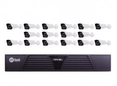 Sistem Supraveghere 16 Camere iUni, 36 Led IR, 720p, HDMI, VGA, 2 USB, LAN, PTZ, 2 canale audio foto