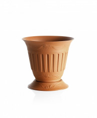 Ghiveci cu farfurie 15cm-Etika- Terracotta foto