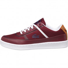 Adidasi Lacoste Mens Court Line Trainers Burgundy/White nr. 40 foto