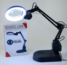 Lampa cu lupa si neon circular - Ideala pentru ceasornicari, cosmeticieni, service gsm! foto