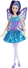 Papusa Barbie Fairy Rainbow Fashion Purple Hair foto