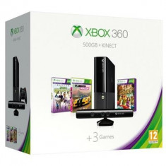 Consola Xbox 360 500Gb Cu Kinect Sensor Plus 3 Jocuri ( Forza Horizon, Kinect Sports Season 1, Kinect Adventures) foto