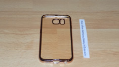 Husa silicon Samsung Galaxy S6 Edge auriu foto