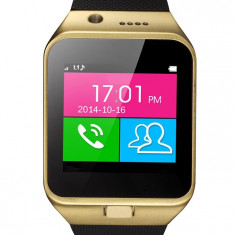 Ceas Smartwatch cu Telefon iUni U17, Camera 1.3M, BT, Slot card, Auriu foto
