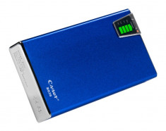 BATERIE EXTERNA Cager B030-3, cititor card, 7500 mAh, Blue | CADOU Cablu 2 in 1 foto