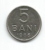 No(2) moneda-ROMANIA- 5 bani 1966