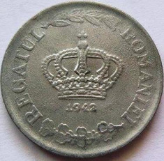Moneda ISTORICA 20 LEI - ROMANIA, anul 1942 *cod 3361 - ZINC foto