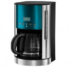 Cafetiera Russell Hobbs gama Jewels Sapphire Blue cu design albastru metalizat lacuit si afisaj LCD; capacitate rezervor apa: 1.8l/12 cesti; 1000 W foto